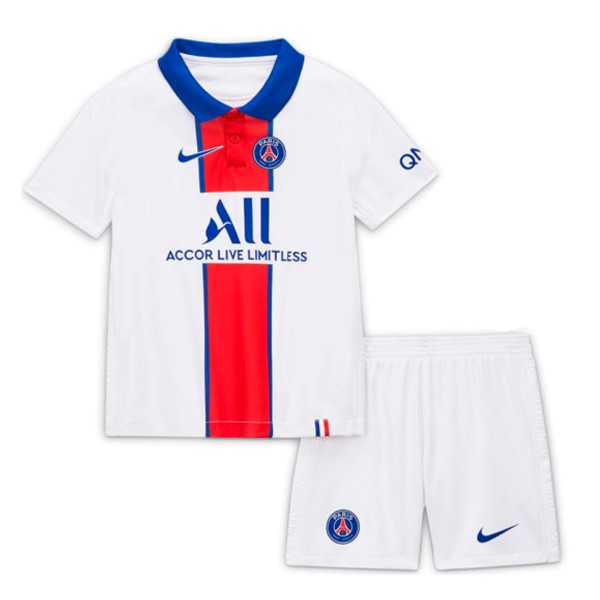 Trikot Paris Saint Germain Auswarts Kinder 2020-21 Weiß Fussballtrikots Günstig